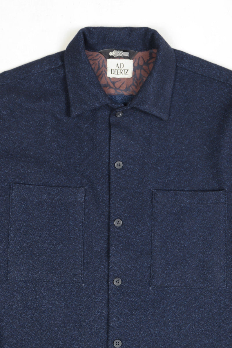 Moss Shirt Navy Wool