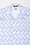 Wakame Shirt Blue White Leaves