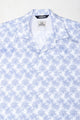 Wakame Shirt Blue White Leaves