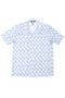 Wakame Shirt Blue White Leaves
