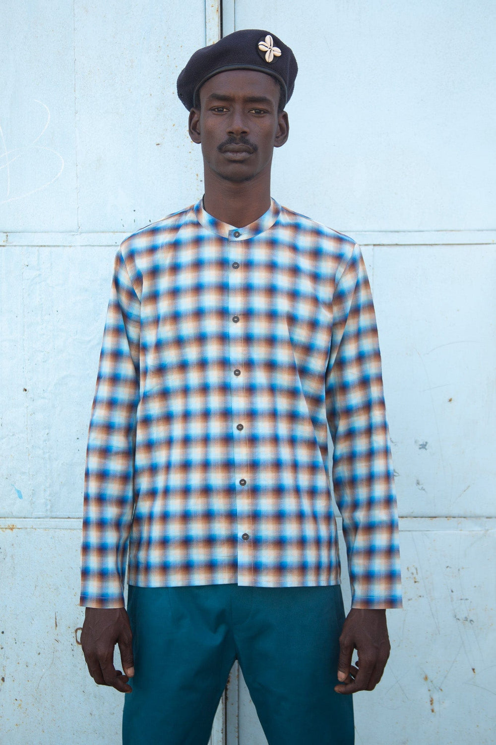 Yucca Shirt Blurry Checks