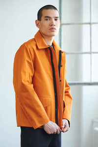 orange Robust Cotton/Nylon mix Water repellant Jacket Addeertz menswear berlin