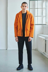 orange Robust Cotton/Nylon mix Water repellant Jacket Addeertz menswear berlin