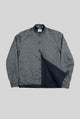 Green Grey   Shirt-Jacket with band collar Very fine woven pattern that creates an illusion of a 3-D structure