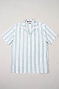 Wakame Shirt White Mint Stripes