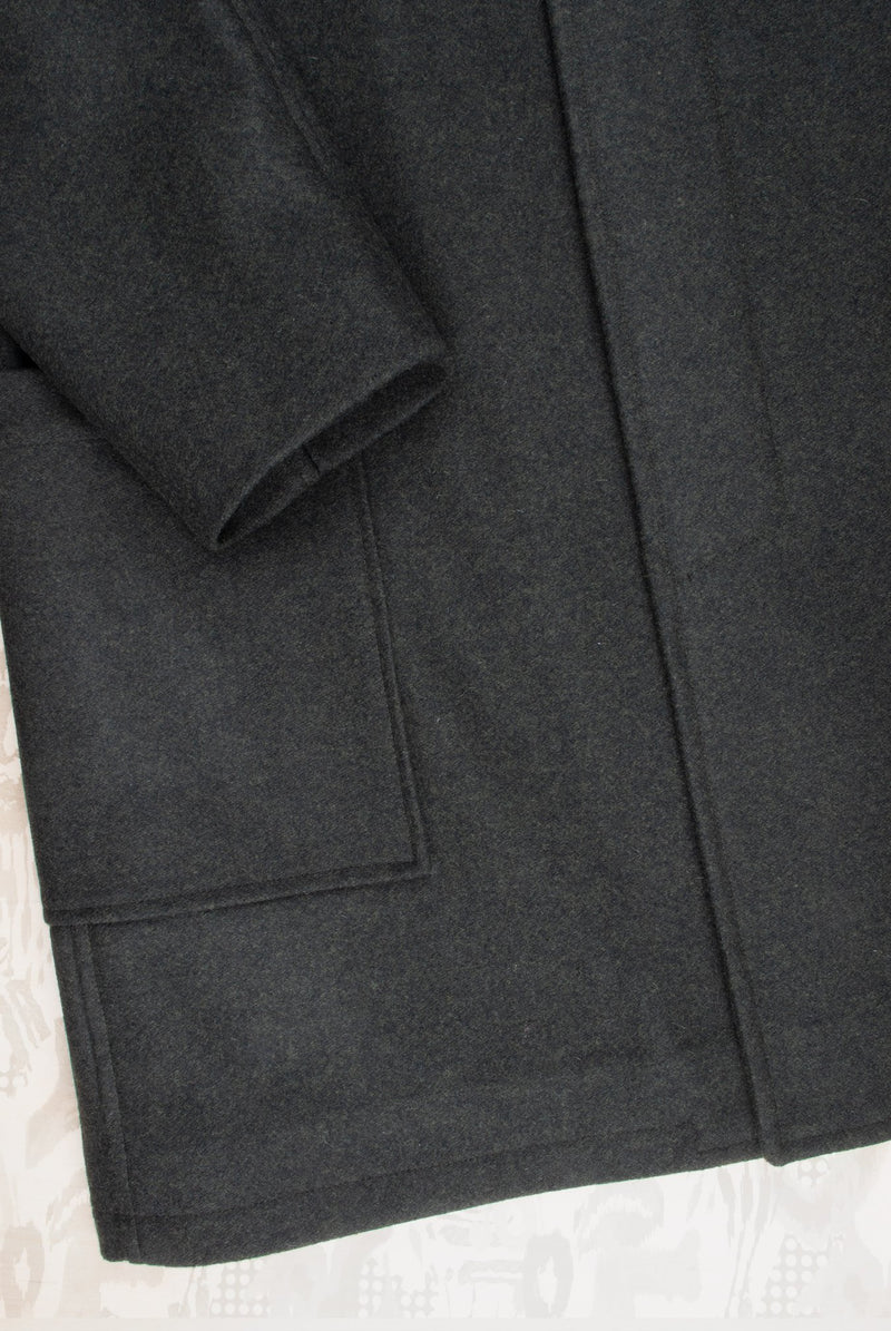 ADDeertz Grey-olive melton wool Coat Menswear Berlin