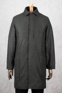 ADDeertz Grey-olive melton wool Coat Menswear Berlin