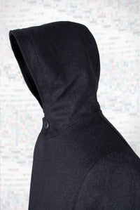 A.D.Deertz Hooded park in soft grey wool