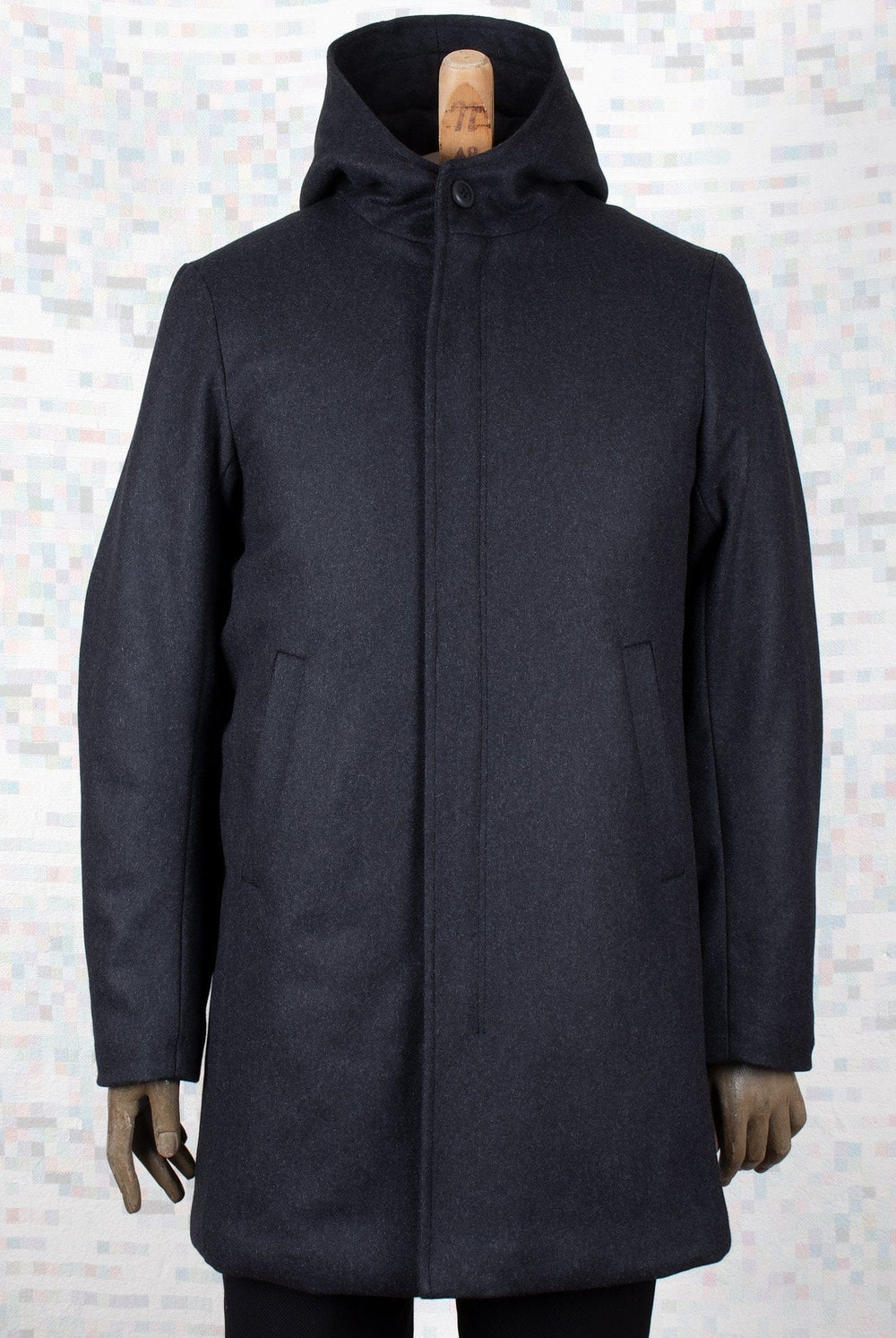 A.D.Deertz Hooded park in soft grey wool