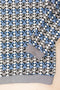 Regular fit sweatshirt Blue white grey Jacquard woven geometric pattern ADDeertz Menswear Berlin
