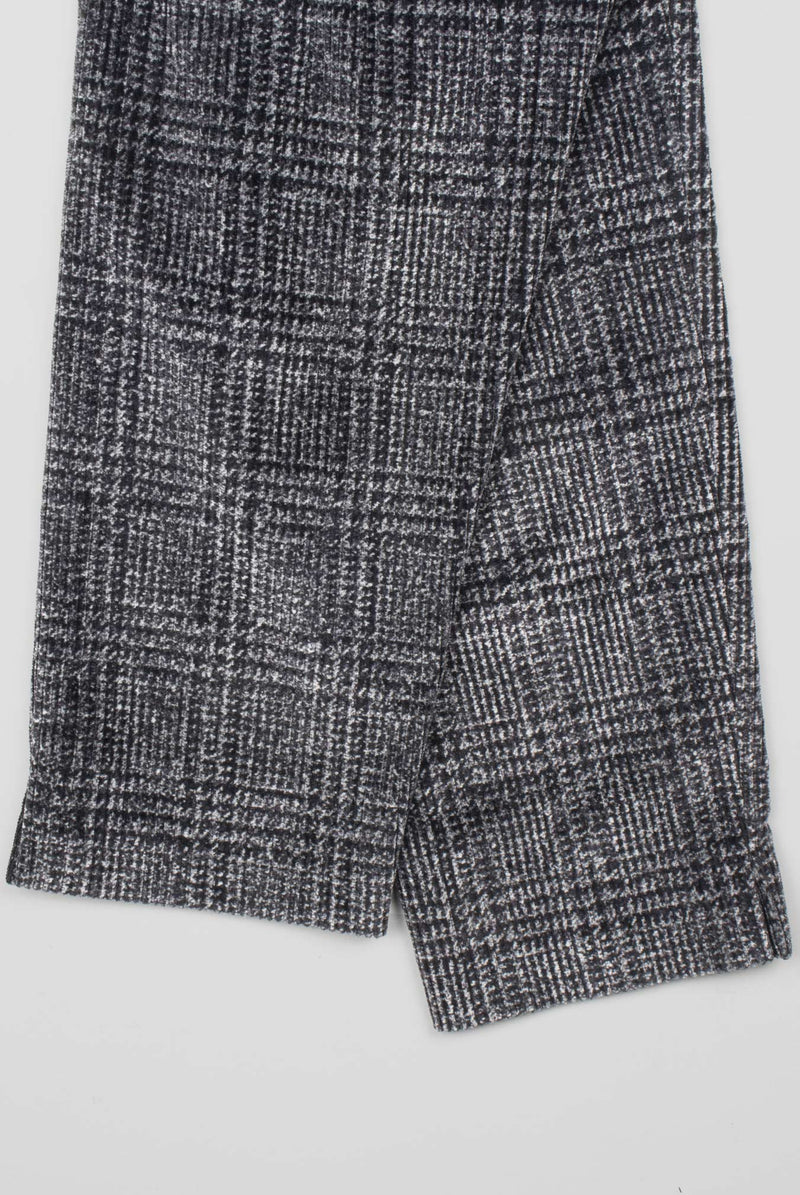Comfortable cotton corduroy with grey check pattern pants