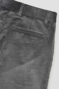 Elegant tapered cut in a cotton grey elegant corduroy menswear berlin