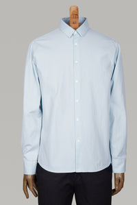 Straight fit shirt light blue cotton addeertz menswear