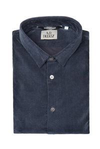 ADDeertz  Charcoal  Supersoft Straight fit shirt in a baby corduroy Cotton Cashmere menswear berlin