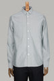 ADDeertz Straight fit shirt Oxford weave of white and grey-green yarn