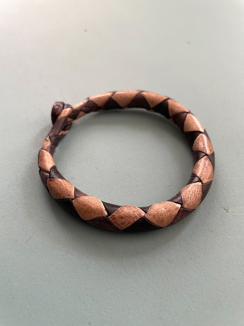 Leather Bracelet Brown / Beige