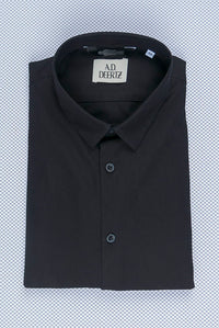 addeertz straight fit shirt cotton black