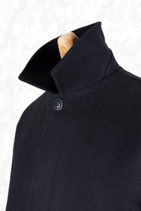 ADDeertz Black Wool Coat Spread collar  Menswear Berlin