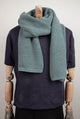 Long cozy winter scarf green Navy grid pattern ADDeertz Menswear Berlin