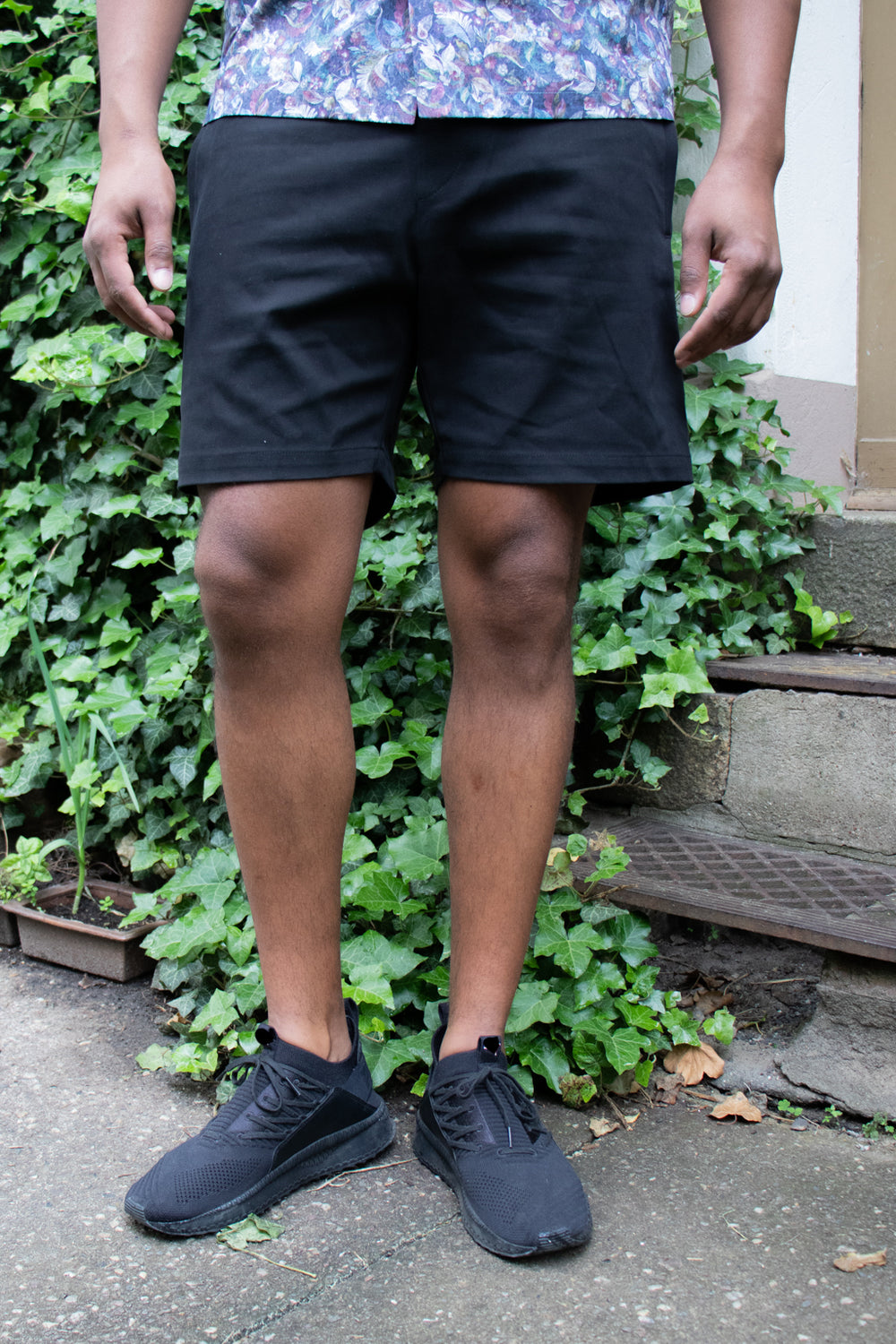Black Cotton Draw string shorts ADDeertz menswear berlin