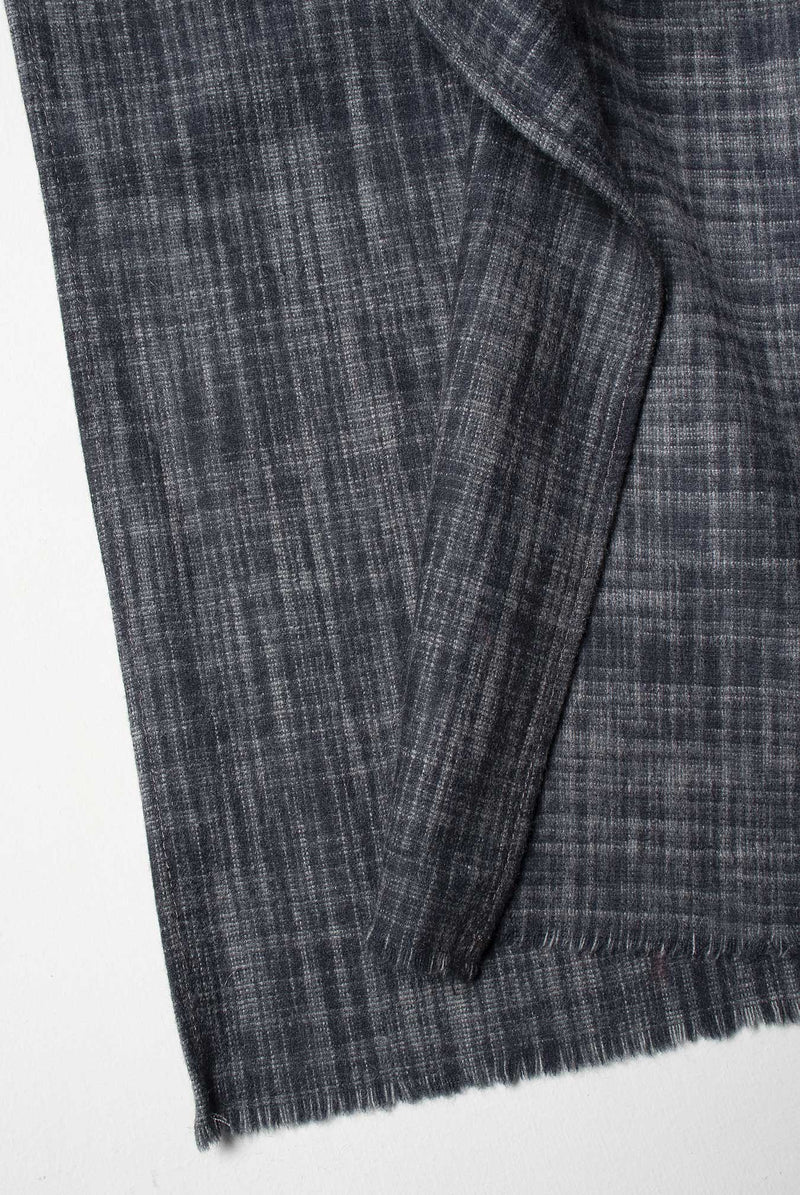 Grey 2-tone wool woven scarf menswear berlin