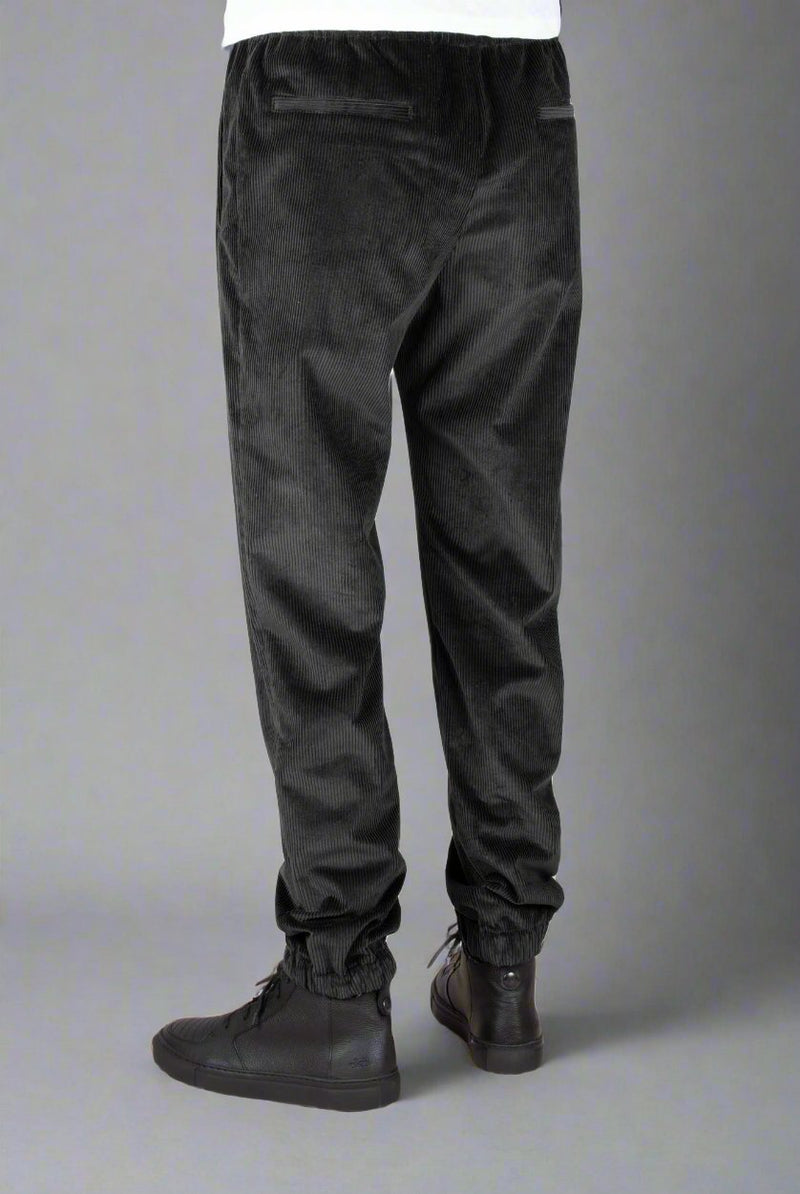 Fine tailored pant in a black soft corduroy menswear berlin